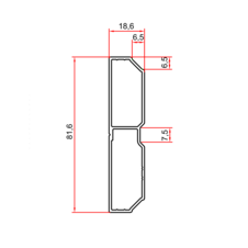 Aluminium Alu Special Lath Groove