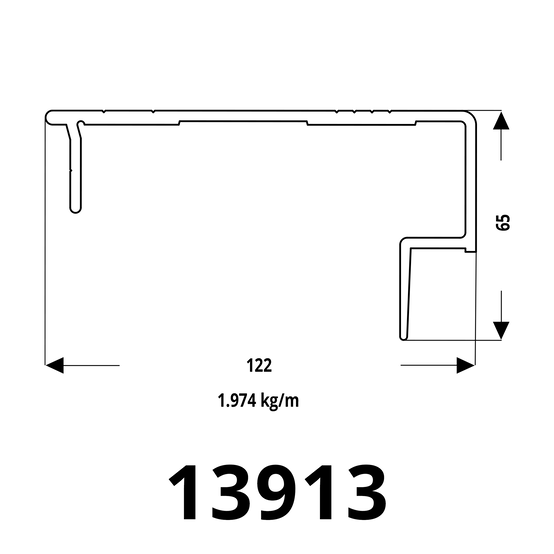13913 Aluminium Truck Flatbed Profile