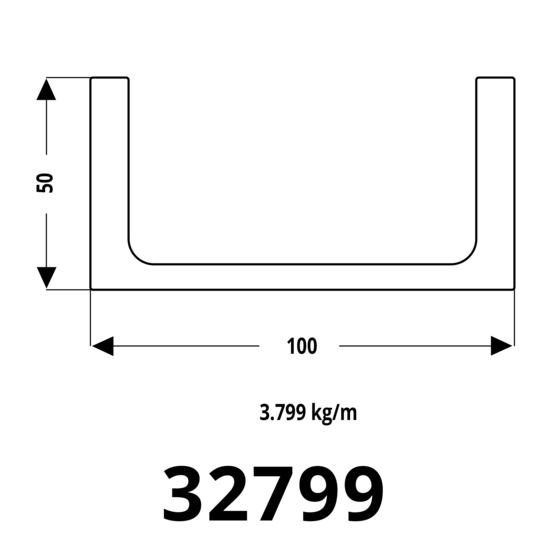 Aluminium ALU TS SUBSTRUCTURE PROFILE