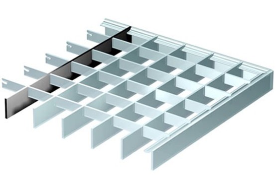 Garage grating zinc coated