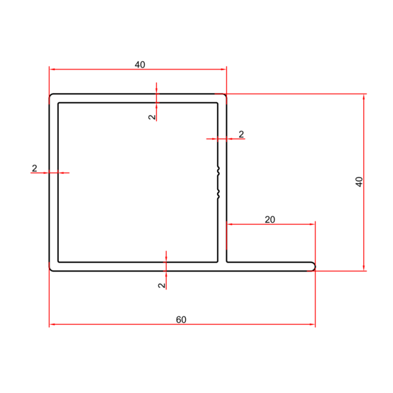 Aluminium Faltstegrohr L