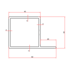 Aluminium Faltstegrohr L