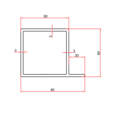 Aluminium Faltstegrohr L