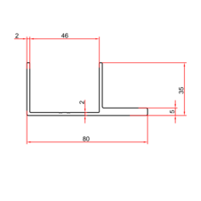 Aluminium Alu Special F Profile